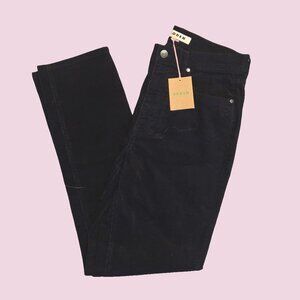 Boden Size 6R Black Corduroy Straight-Leg Jeans NWT